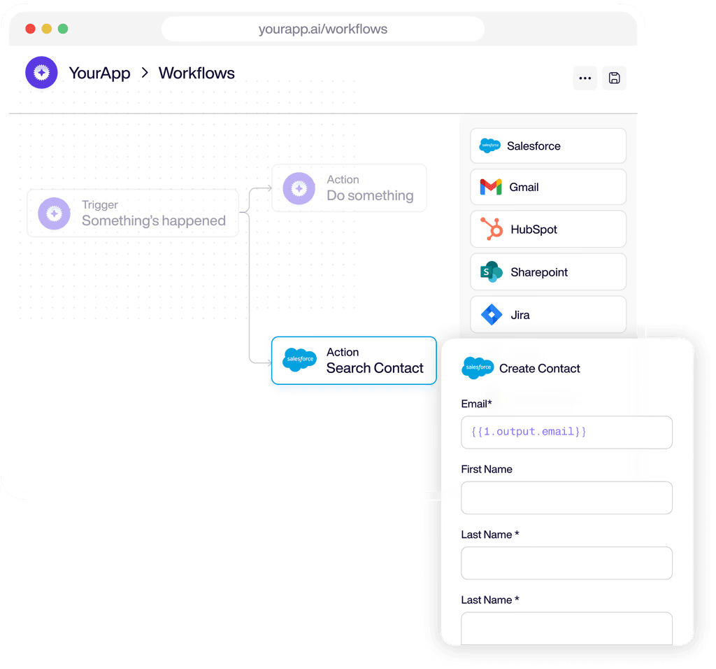Paragon visual workflow builder with Salesforce actions